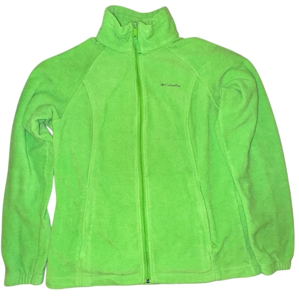 Columbia Green Fleece Jacket women’s Size large